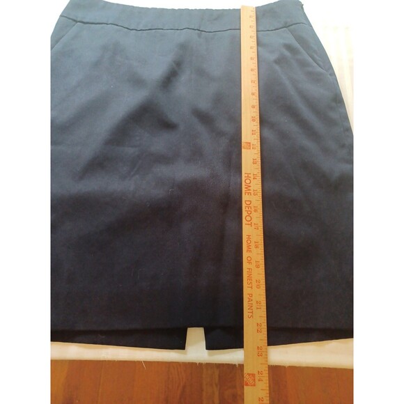 J. Crew navy wool suit skirt 12 pencil lined career office minimalist capsule - Picture 8 of 8